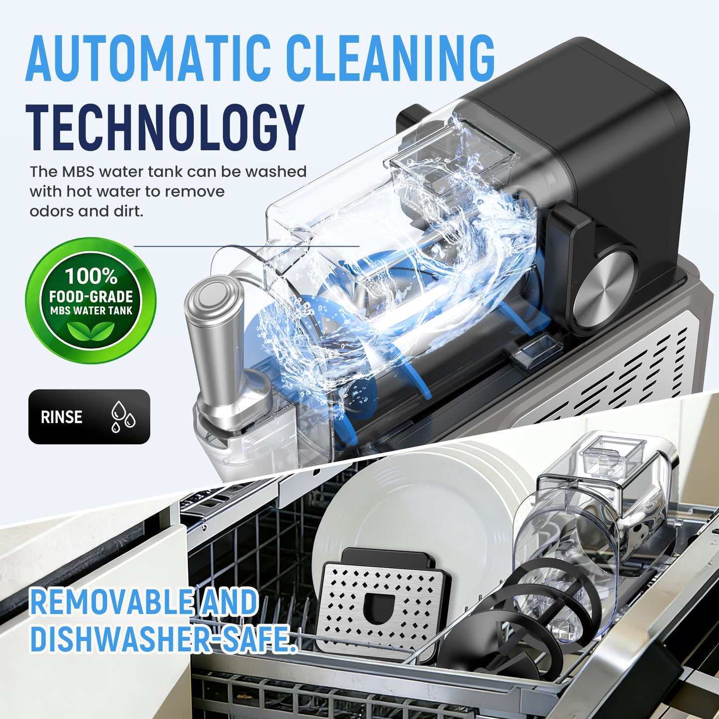 Slushie Machine, 85oz Ice Cream Machine & Slushy Machine for home, with LED Display, 6 Preset Programs for Margaritas, Frappés, Milkshakes, and Soft Serve, Automatic Cleaning, No Ice Needed