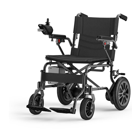 Electric Wheelchair for Adults, Traingiver 45lbs Ultra Lightweight Foldable Motorized Wheelchair for Seniors, 500W All Terrain Power Wheelchair with 15+ Miles Long Range, 350 lbs Capacity