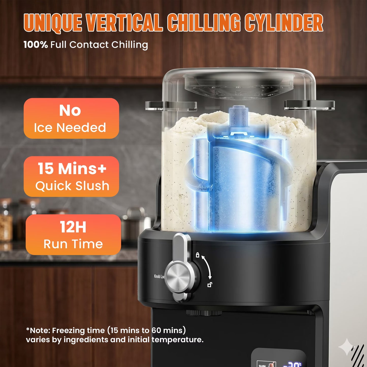 1.5L Slushie Machine & Soft Serve Ice Cream Maker with Rapid Freezing, Frozen Drink Machine, Slushy Machine, Margarita Machine for Home