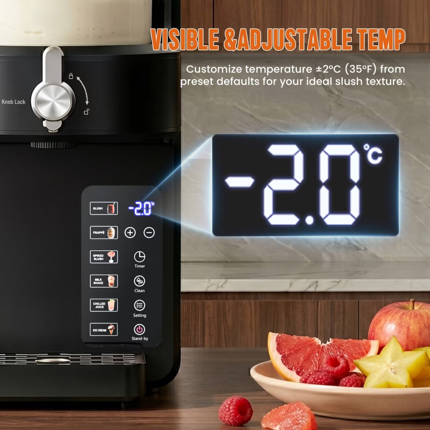 1.5L Slushie Machine & Soft Serve Ice Cream Maker with Rapid Freezing, Frozen Drink Machine, Slushy Machine, Margarita Machine for Home